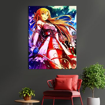 Картина аниме Асуна Юки из аниме Sword Art Online 50x38 см (YA-1) YA-1_M фото