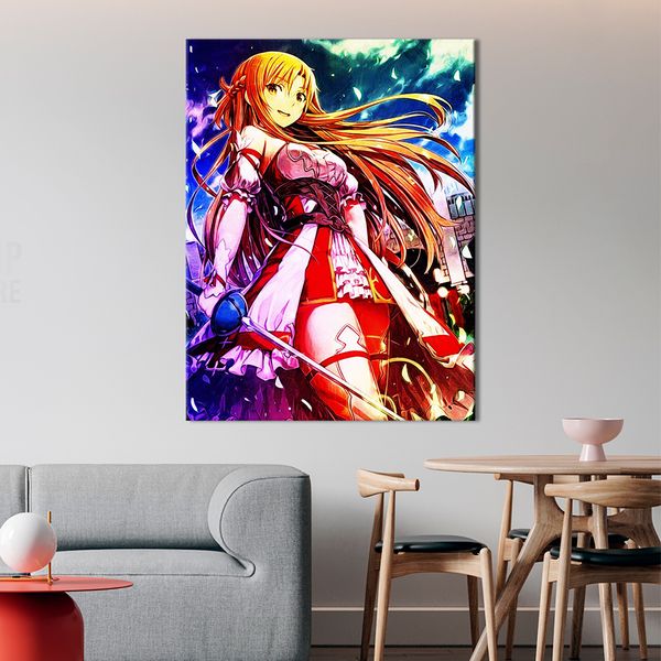 Картина аниме Асуна Юки из аниме Sword Art Online 50x38 см (YA-1) YA-1_M фото